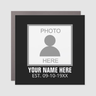 Your Photo Here Name and Age Car Magnet