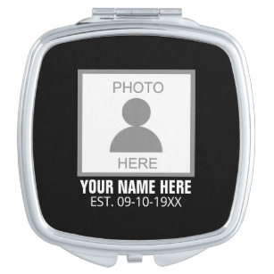 Your Photo Here Name and Age Compact Mirror