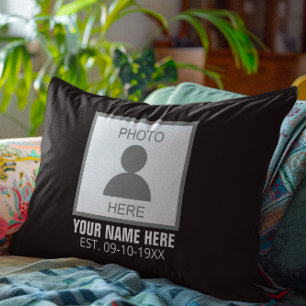 Your Photo Here Name and Age Decorative Cushion