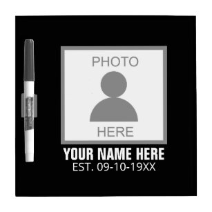Your Photo Here Name and Age Dry Erase Board