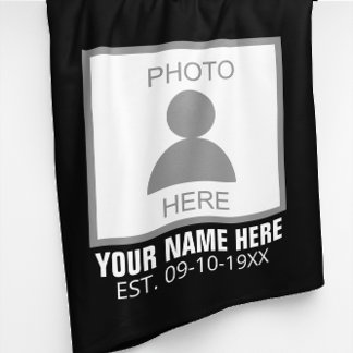Your Photo Here Name and Age Fleece Blanket