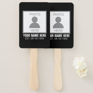 Your Photo Here Name and Age Hand Fan