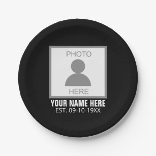 Your Photo Here Name and Age Paper Plate