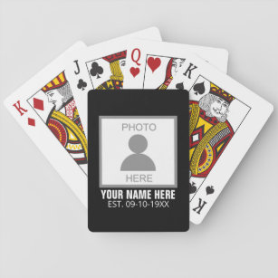 Your Photo Here Name and Age Playing Cards