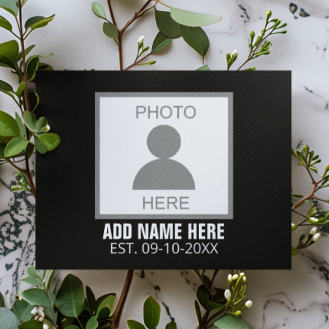 Your Photo Here Name and Age Postcard (Creator Uploaded)