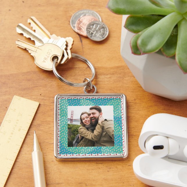 Your Photo Here Strawberry Frame Keychain (Desk)