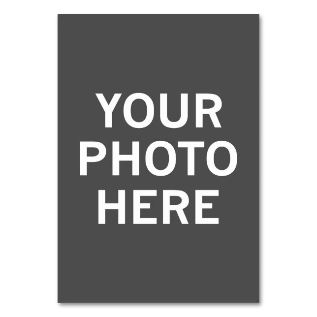 Your Photo Here Table Number (Front)