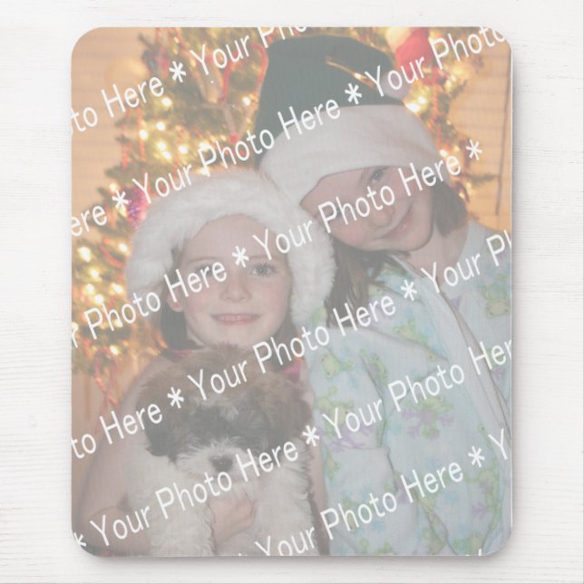 YOUR PHOTO HERE Template to Personalise Mouse Pad (Front)
