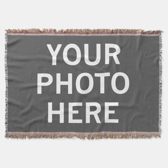 Your Photo Here Throw Blanket (Front)