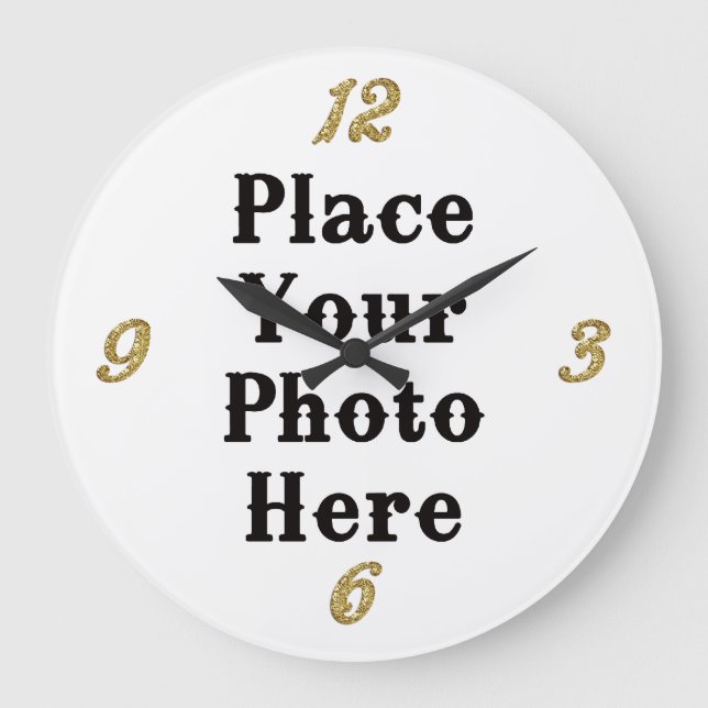 Your Photo Here Wall Clock (Front)