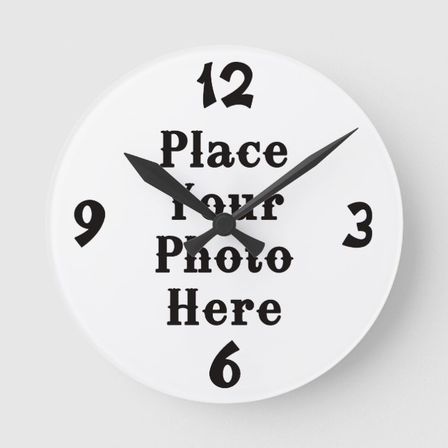 Your Photo Here Wall Clock (Front)