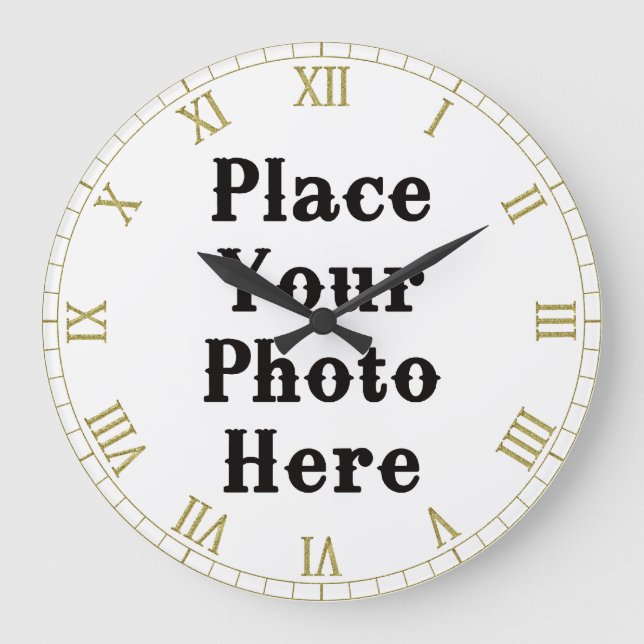 Your Photo Here Wall Clock (Front)