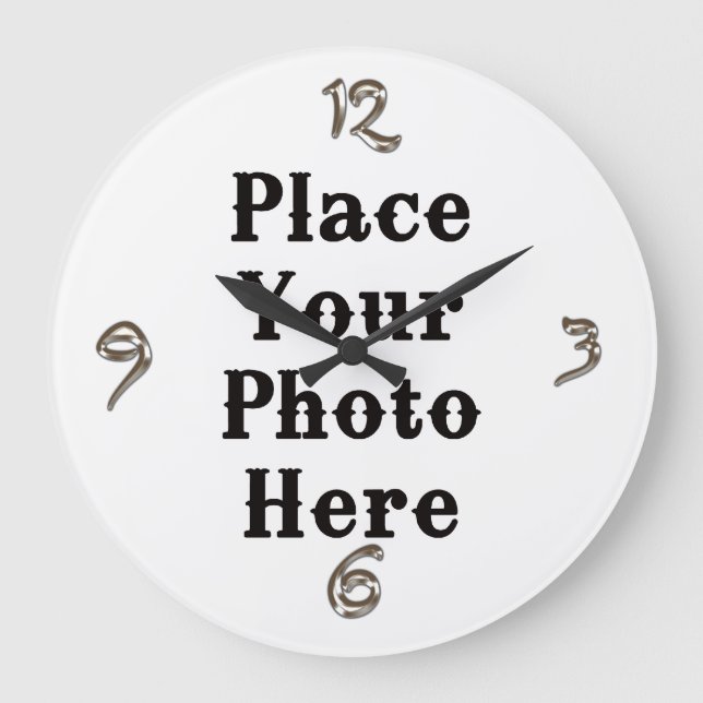 Your Photo Here Wall Clock (Front)