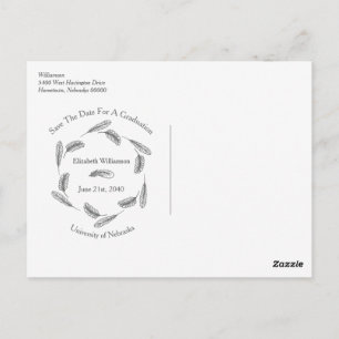 Your Photo Image Graduation Save The Date Boho Postcard