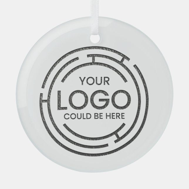 Your Photo, Image or Business Logo Custom Glass Tree Decoration (Front)