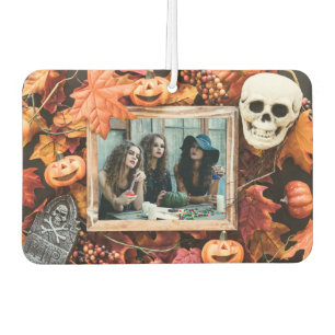 YOUR PHOTO in a Halloween Frame air freshner Car Air Freshener