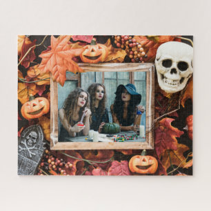 YOUR PHOTO in a Halloween Frame custom puzzle