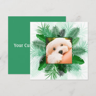 Your Photo in a Palm Leaf Frame invitations