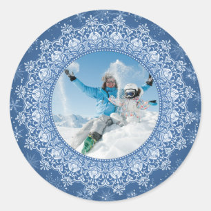 YOUR photo in Elegant Frame custom stickers