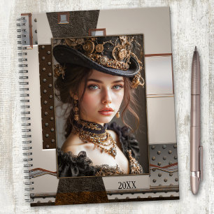 Your Photo Industrial Metallic Steampunk Planner