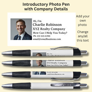 Your Photo & Introductory Details on White & Black