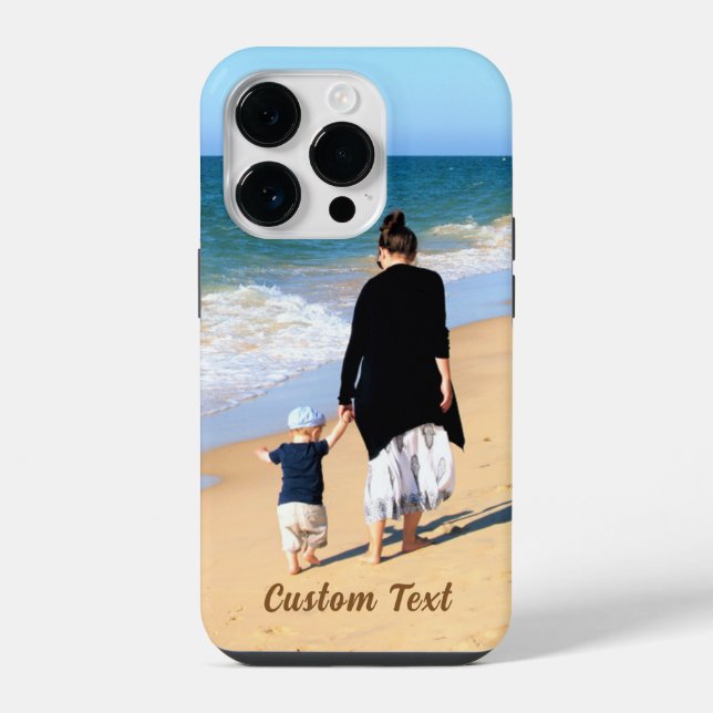 Your Photo iPhone Case Custom Text Personalised (Back)