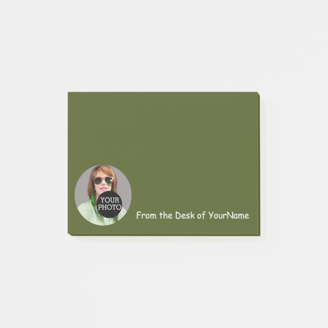 Your Photo Message Customise This Easily Olive Post-it Notes (Front)