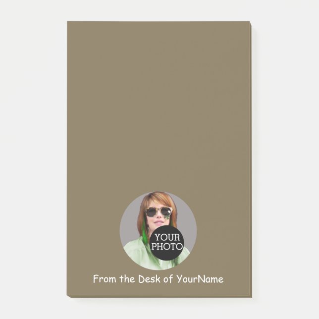 Your Photo Message Customise This Easily taupe Post-it Notes (Front)