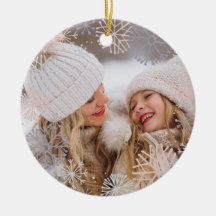 Your Photo Modern Pastel Snowflakes