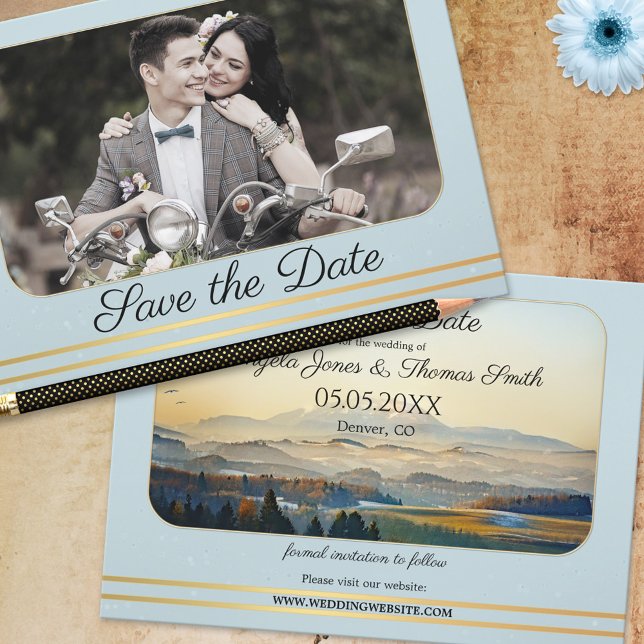 Your Photo Mountain Save the Date Card (Creator Uploaded)