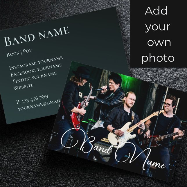 Your photo music band group Business Card (Creator Uploaded)