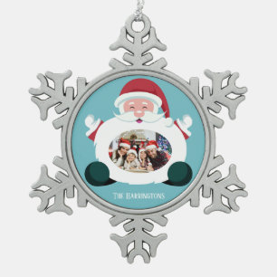 YOUR photo & name custom Santa ornament