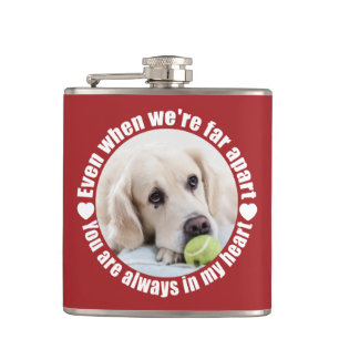 YOUR PHOTO & NAME Far Apart Love flask