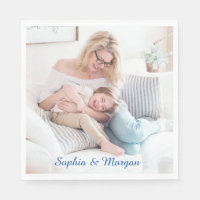 Your Photo & Name(s) in Blue Script