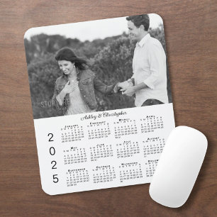 Your Photo Names Personalised 2025 Calendar Mouse Pad