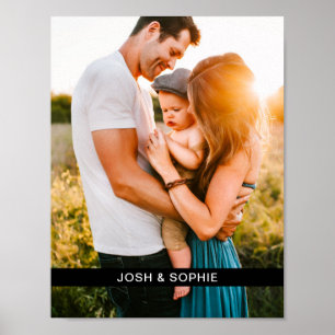 Your Photo & Names Wall Poster