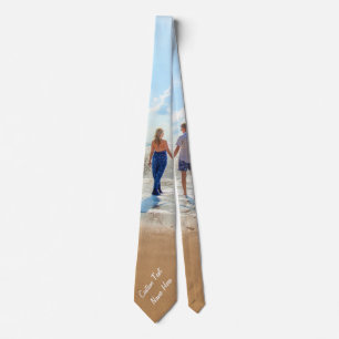 Your Photo Neck Tie with Custom Text Name