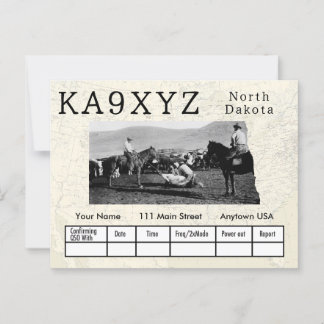 Your Photo North Dakota Shaped Cutout Custom QSL Postcard