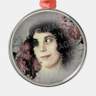 Your Photo Old Key And Roses Metal Tree Decoration