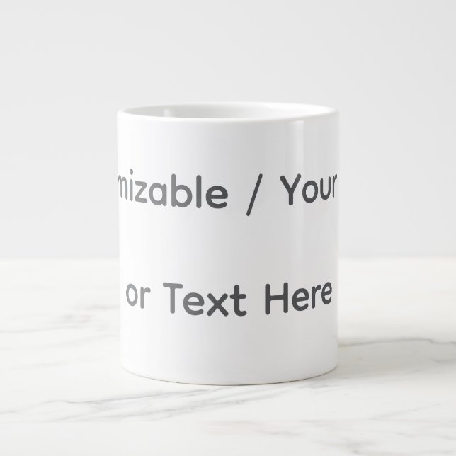 Your Photo or Text Here (Customizable Design) Large Coffee Mug (Front)