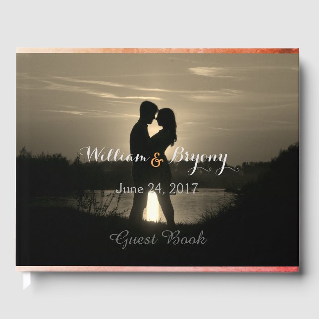 Your Photo Personalised Wedding Guest Book (Front)
