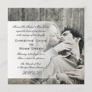 Your photo personalised wedding invitation