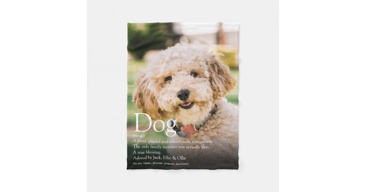 Your Photo Pet Definition Fleece Blanket | Zazzle.com.au