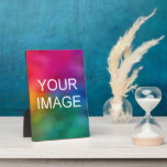 Your Photo Picture Image Logo Template Vertical Plaque<br><div class="desc">Custom Upload Your Photo Picture Image Or Logo Modern Elegant Template Home Décor / Frames & Displays / Plaques & Signs / Vertical Tabletop Plaque with Easel.</div>