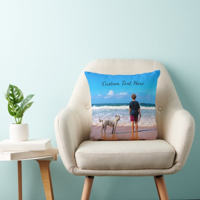 Your Photo Pillow with Custom Text (Chair)