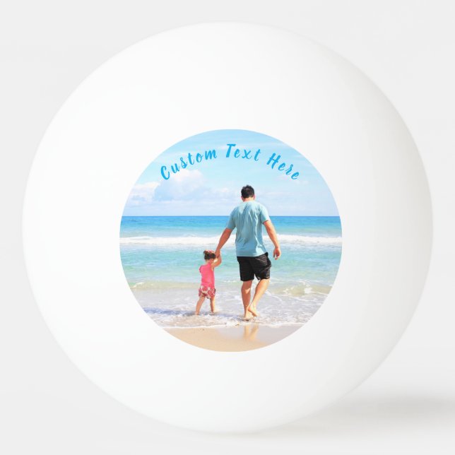 Your Photo Ping Pong Ball with Custom Text (Front)