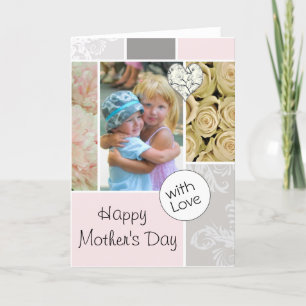 Your Photo Pink Mother's Day Collage Card