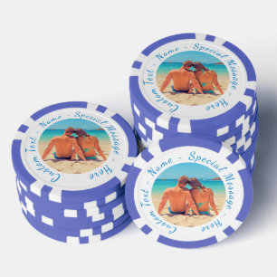 Your Photo Poker Chips Gift with Custom Text