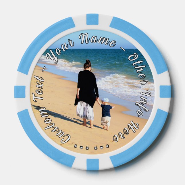 Your Photo Poker Chips Gift with Custom Text (Front)