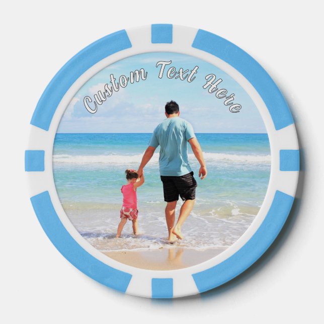 Your Photo Poker Chips Gift with Custom Text (Front)